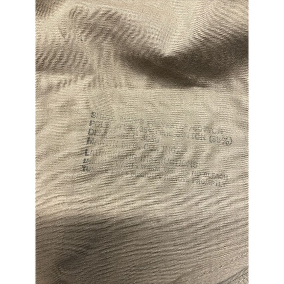 Vintage U.S. Marine Corps Shirt Mens 14.5 X 33 Brown Khaki Army Military Small - Picture 6 of 6